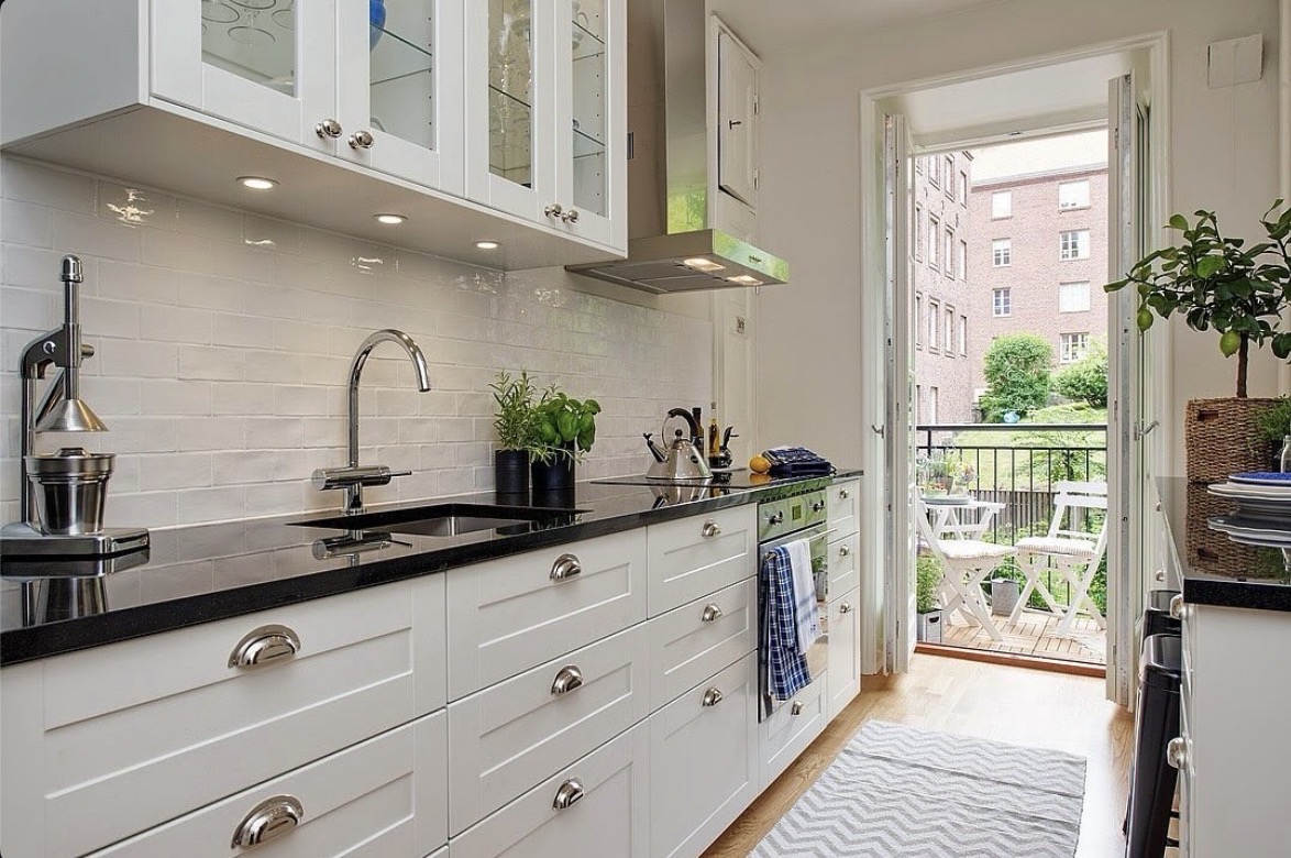 Sparkling galley kitchen