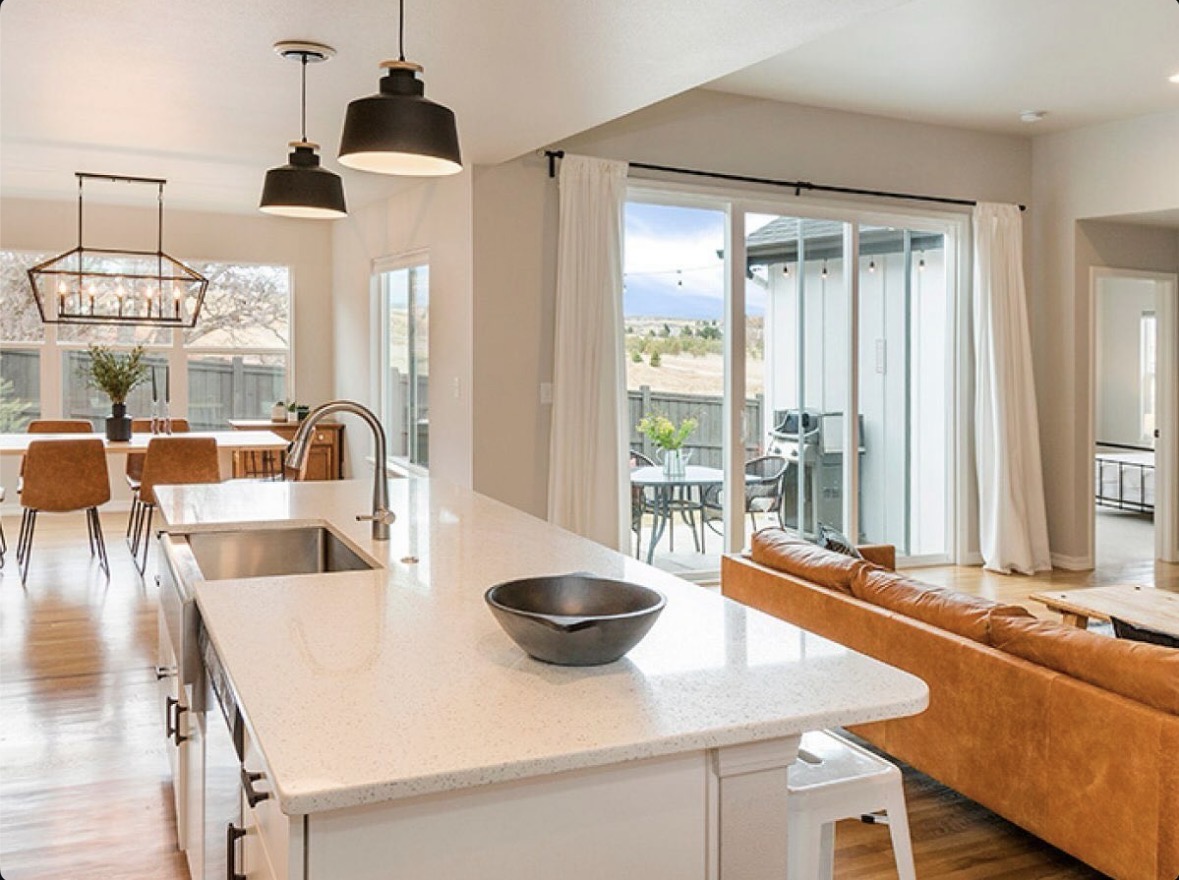 Bright open kitchen